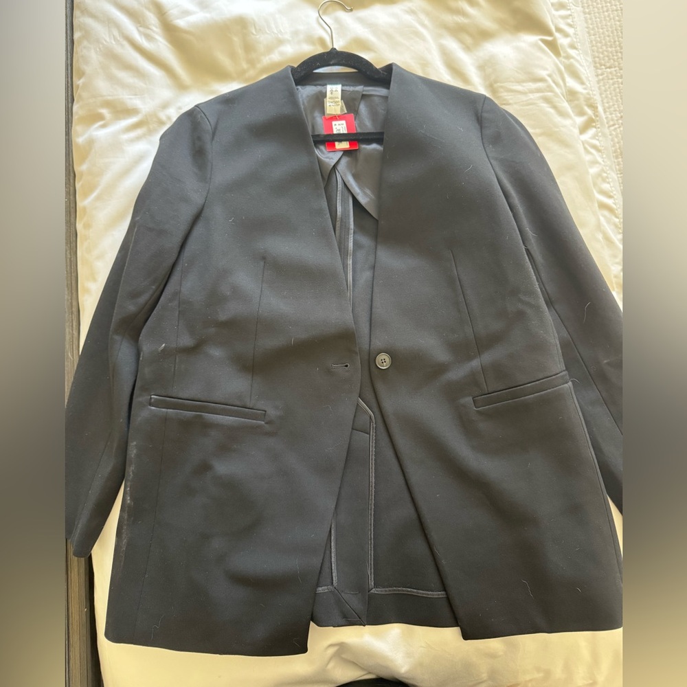 Black Spanx Collarless blazer M NWT